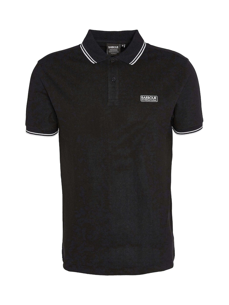Barbour® International Black Evan Polo Shirt - Image 9 of 9