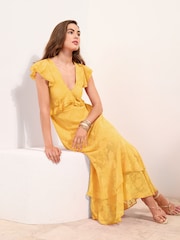 Friends Like These Short Sleeve Ruffle Midi Dress - 图片4 / 4