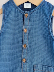 Navy Blue Jersey Baby Rompers (0mths-3yrs) - Image 4 of 7