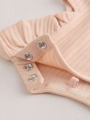 Pink Baby Short Sleeve Peplum T-Shirts 4 Pack (0mths-2yrs) - Image 9 of 11