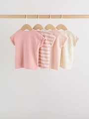 Pink Slogan Baby Short Sleeve T-Shirts 4 Pack (0mths-2yrs) - Image 2 of 14