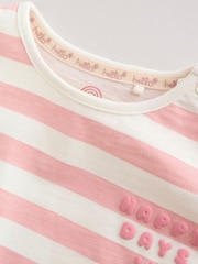 Pink Slogan Baby Short Sleeve T-Shirts 4 Pack (0mths-2yrs) - Image 9 of 14