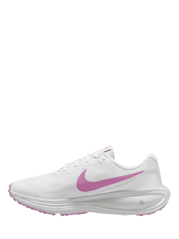 Nike White/Pink Revolution 8 Road Running Trainers - Image 2 of 4