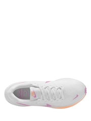 Nike White/Pink Revolution 8 Road Running Trainers - Image 3 of 4