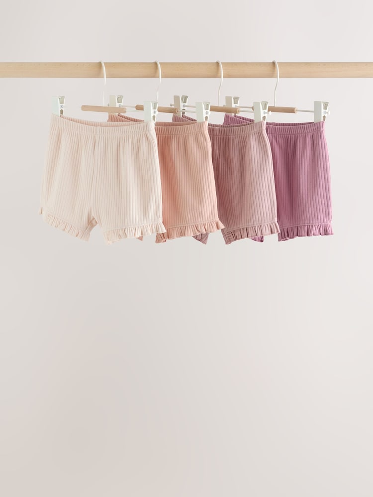 Roz - Pantaloni scurți pentru bebeluși 4 pachet (0luni-2ani) - Imaginea 1 din 11