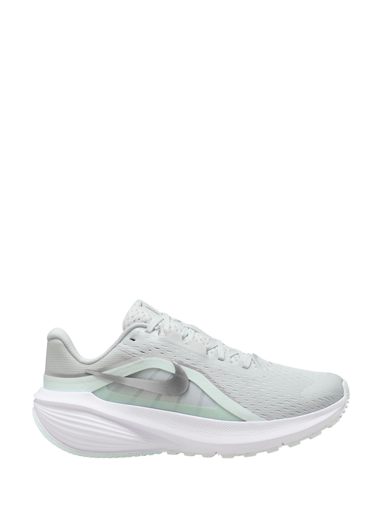 Nike White Metallic Downshifter 14 Road Running Trainers - Image 1 of 4
