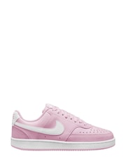 Nike Pink Foam Court Vision Low Trainers - Image 1 of 4