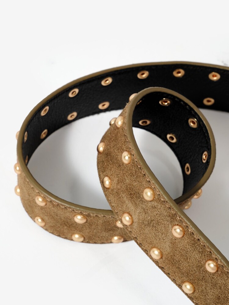 Mint Velvet Brown Suede Statement Belt - Image 2 of 3