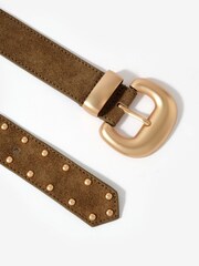 Mint Velvet Brown Suede Statement Belt - Image 3 of 3