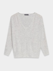 Mint Velvet Grey Cotton Blend Batwing Jumper - Image 7 of 8