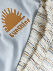 Grey/Blue Wave Print Tops and Shorts Baby Set 6 Piece (0mths-3yrs) - Image 13 of 14