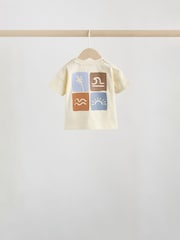 Grey/Blue Wave Print Tops and Shorts Baby Set 6 Piece (0mths-3yrs) - Image 4 of 14