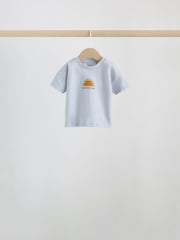 Grey/Blue Wave Print Tops and Shorts Baby Set 6 Piece (0mths-3yrs) - Image 7 of 14