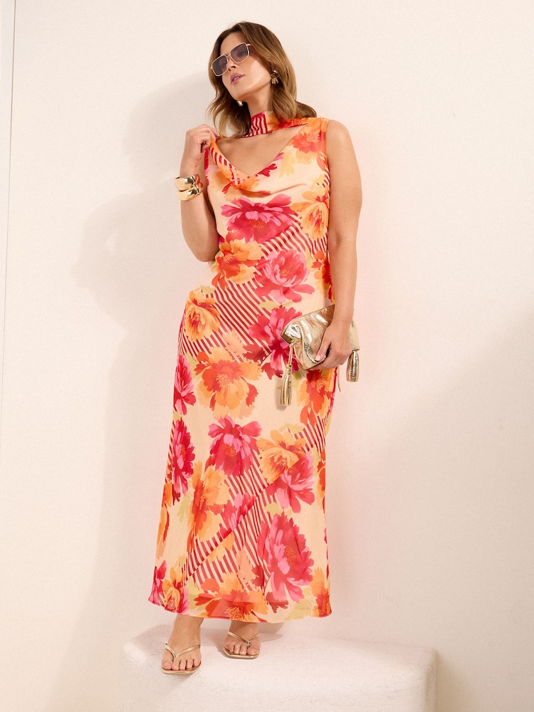 Friends Like These Chiffon Scarf Detail Maxi Dress - Imagen 1 de 4