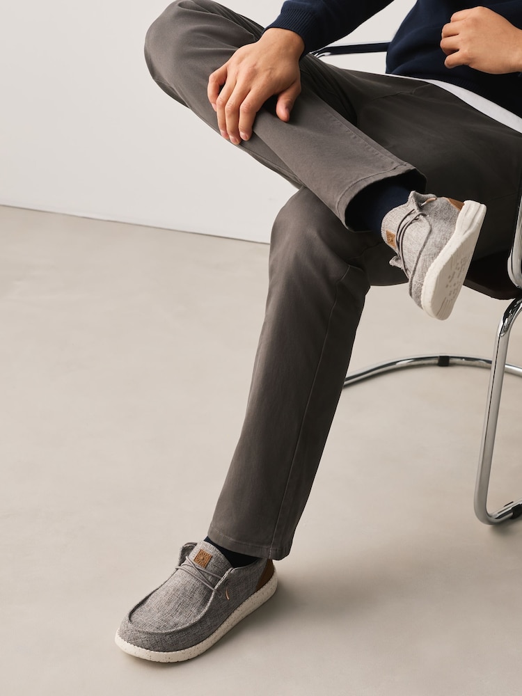 Gri - Pantofi Șorț din pânză - Imaginea 1 din 7