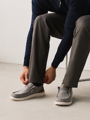 Gri - Pantofi Șorț din pânză - Imaginea 2 din 7