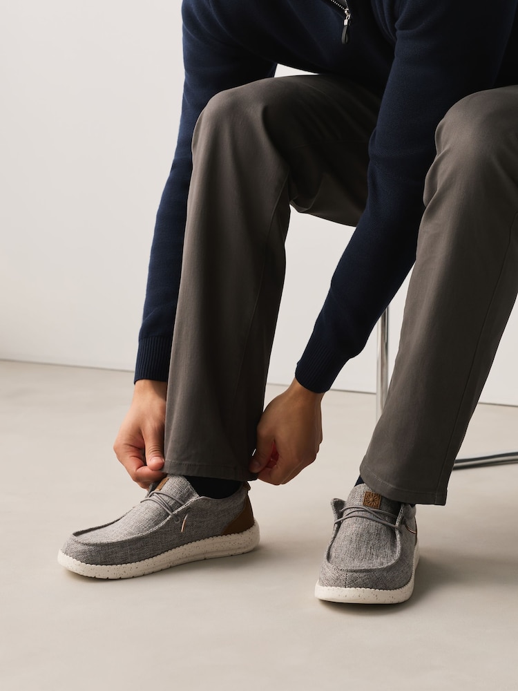 Gri - Pantofi Șorț din pânză - Imaginea 2 din 7