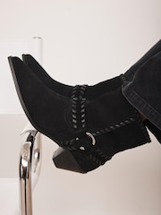 Mint Velvet Black Molly Suede Ankle Boots - Image 1 of 5