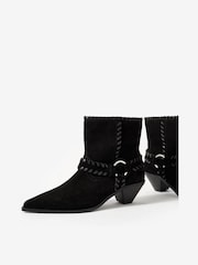 Mint Velvet Black Molly Suede Ankle Boots - Image 3 of 5