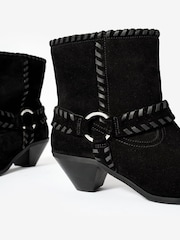 Mint Velvet Black Molly Suede Ankle Boots - Image 5 of 5