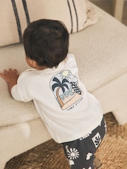 Grey/White Palm Top and Shorts Baby Set (0mths-2yrs) - Image 1 of 16