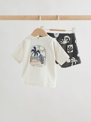 Grey/White Palm Top and Shorts Baby Set (0mths-2yrs) - Image 10 of 16