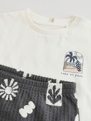 Grey/White Palm Top and Shorts Baby Set (0mths-2yrs) - Image 16 of 16