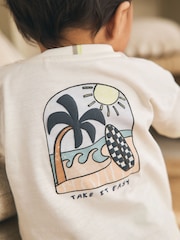 Grey/White Palm Top and Shorts Baby Set (0mths-2yrs) - Image 3 of 16
