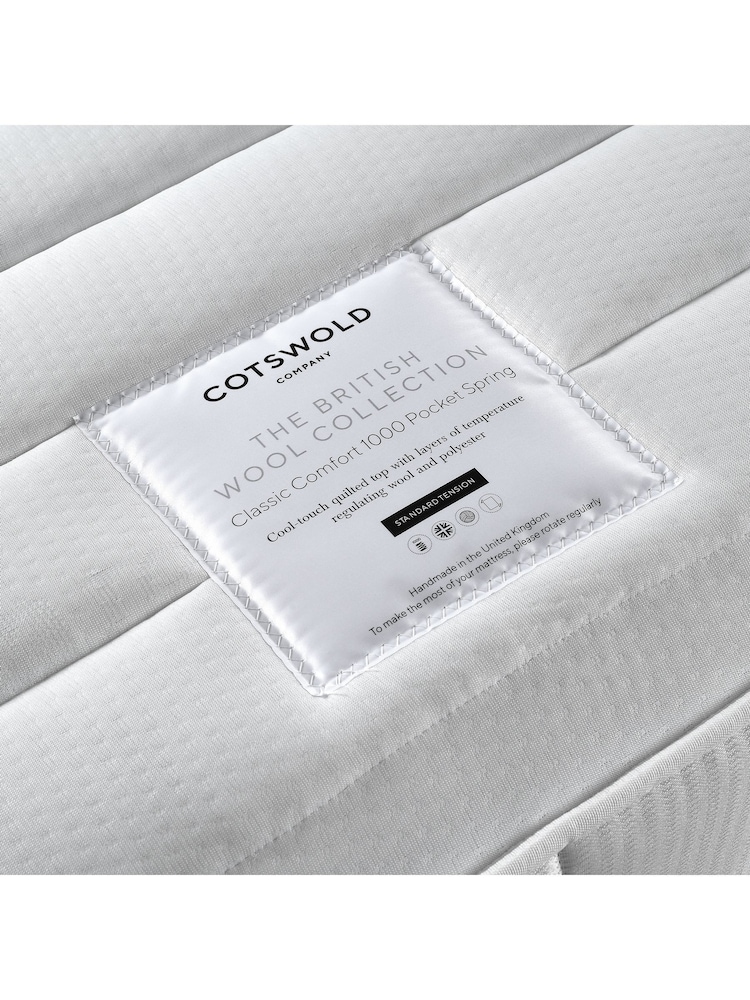 Cotswold Company The British Wool Collection Classic Comfort 1000 Mattress - Image 3 of 3
