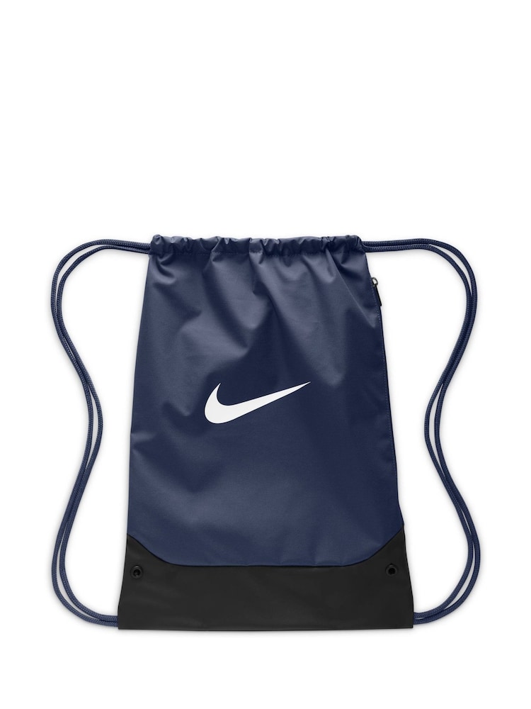 Nike Blue Brasilia Training Drawstring Bag 18L - Image 1 of 6 Nike Blue Brasilia Training Drawstring Bag 18L - Image 1 of 6