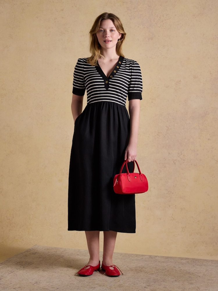 boden willow midi jersey dress Buy Joules Black Woven from Next Gibraltar icg-eligible