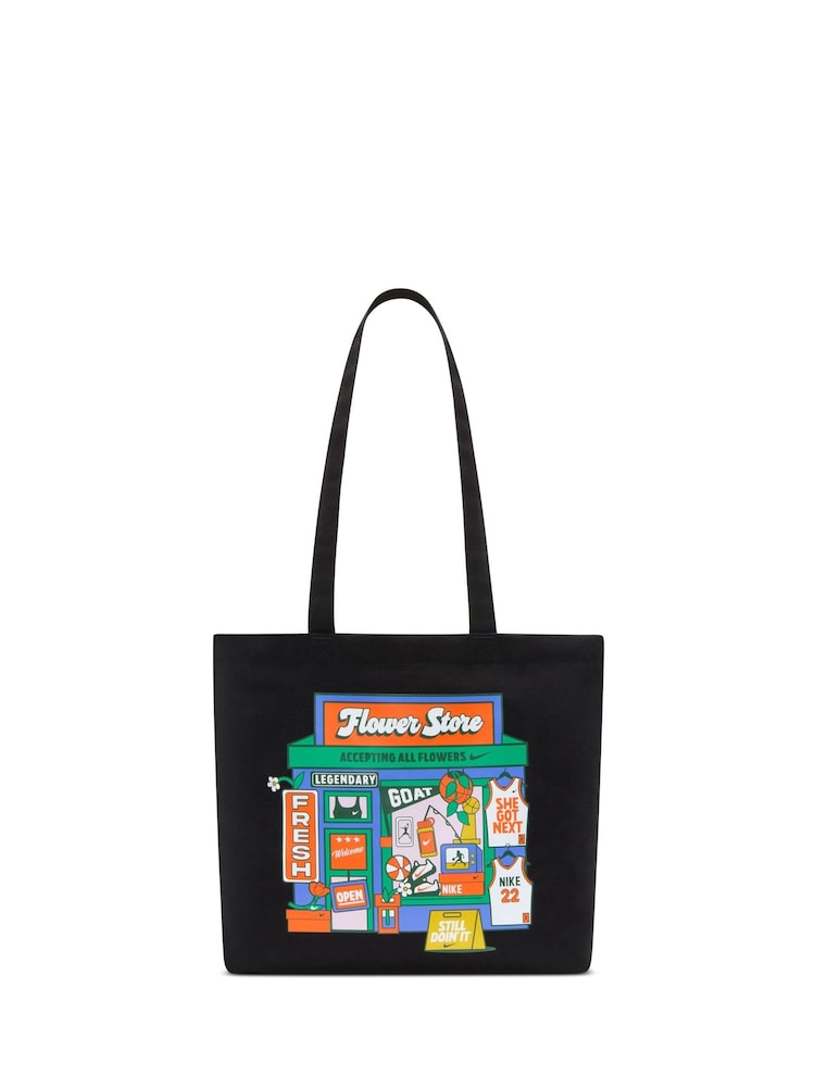 Nike Black Heritage Tote Bag - Image 1 of 5 Nike Black Heritage Tote Bag - Image 1 of 5