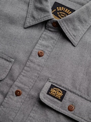 Superdry Grey Trailsman Relaxed Fit Overshirt - Image 7 of 7