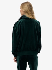 Superdry Green Country Club Velour Half Zip Sweat top - Image 2 of 7