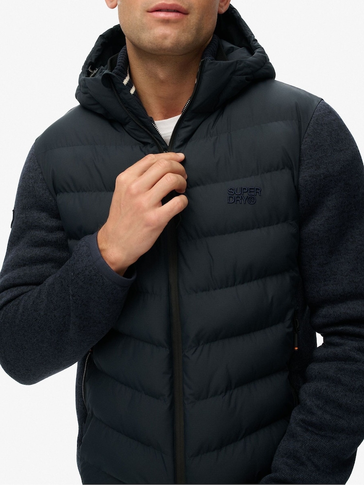 Jaqueta híbrida de malha com capuz Superdry Storm - Imagem 2 de 4