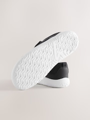Black/White Barefoot Touch Fastening Elastic Lace Trainers - Image 3 of 5
