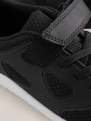 Black/White Barefoot Touch Fastening Elastic Lace Trainers - Image 5 of 5