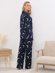 Long Tall Sally Blue Soft Touch Star Moons Pyjamas Set - Image 3 of 5