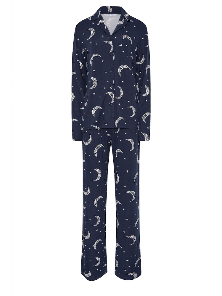Long Tall Sally Blue Soft Touch Star Moons Pyjamas Set - Image 5 of 5