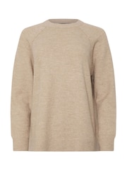 M&Co White Raglan Seam Detail Jumper - Image 1 of 1