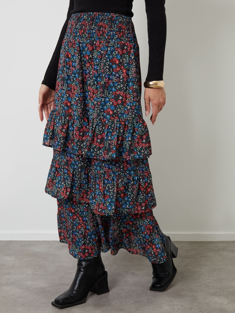 Another Sunday Ditsy Floral Tiered Maxi Skirt - صورة 2 من 4