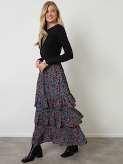 Another Sunday Ditsy Floral Tiered Maxi Skirt - صورة 4 من 4