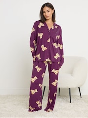 PixieGirl Petite Red Soft Touch Teddy Bears Pyjamas Set - Image 1 of 5