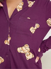 PixieGirl Petite Red Soft Touch Teddy Bears Pyjamas Set - Image 4 of 5