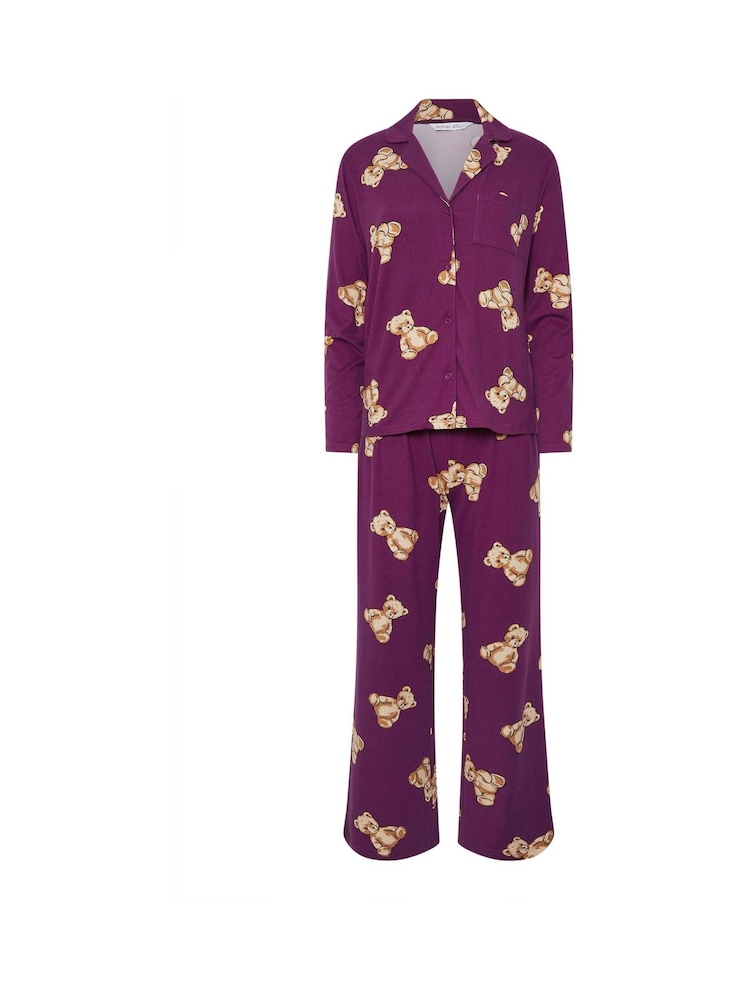 PixieGirl Petite Red Soft Touch Teddy Bears Pyjamas Set - Image 5 of 5