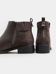 Yours Curve Brown Wide Fit Extra-Wide Fit Metal Trim Ankle Boots - Image 5 of 5