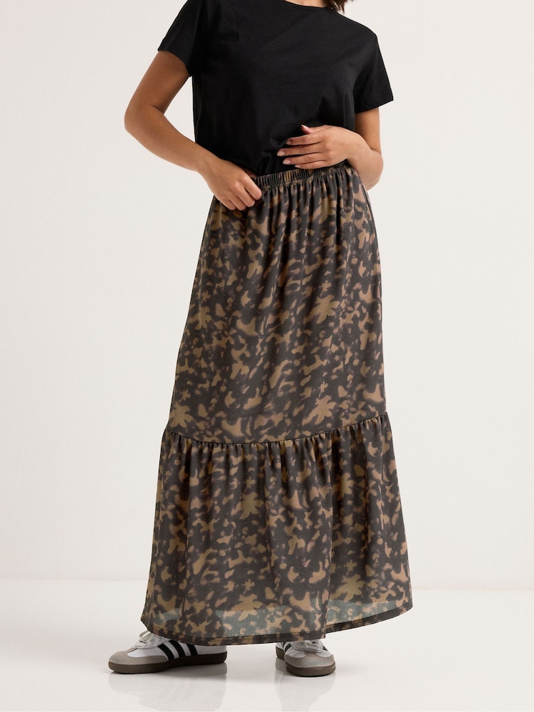 PixieGirl Petite Black Tortoise Shell Tiered Skirt - Image 2 of 5