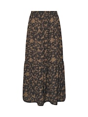 PixieGirl Petite Black Tortoise Shell Tiered Skirt - Image 4 of 5