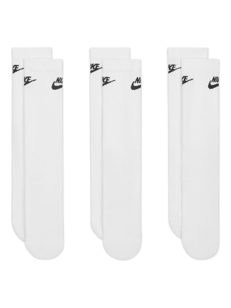 Nike White Everyday Crew Socks 3 Pack - Image 2 of 4