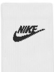 Nike White Everyday Crew Socks 3 Pack - Image 4 of 4